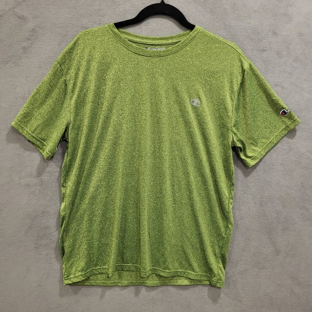Champion Crewneck Short Sleeve T-Shirt Men's Size‎ Large Green Gym Athletic